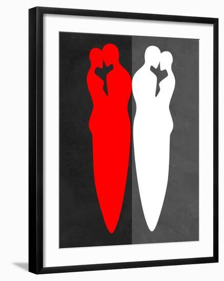 Red and White Kiss-Felix Podgurski-Framed Art Print