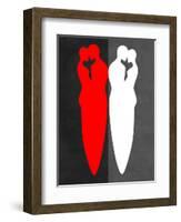 Red and White Kiss-Felix Podgurski-Framed Art Print