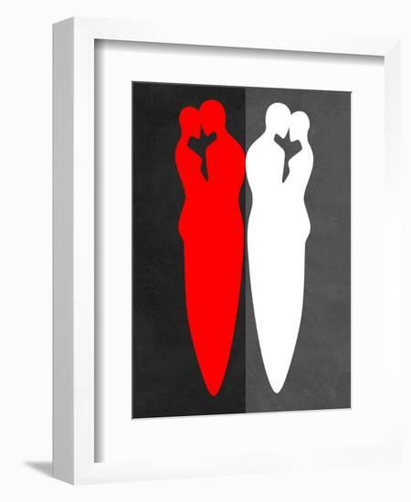 Red and White Kiss-Felix Podgurski-Framed Art Print