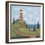 Red and White Lighthouse-Robin Betterley-Framed Giclee Print