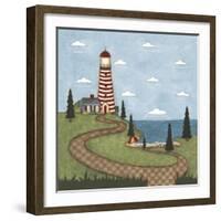 Red and White Lighthouse-Robin Betterley-Framed Giclee Print