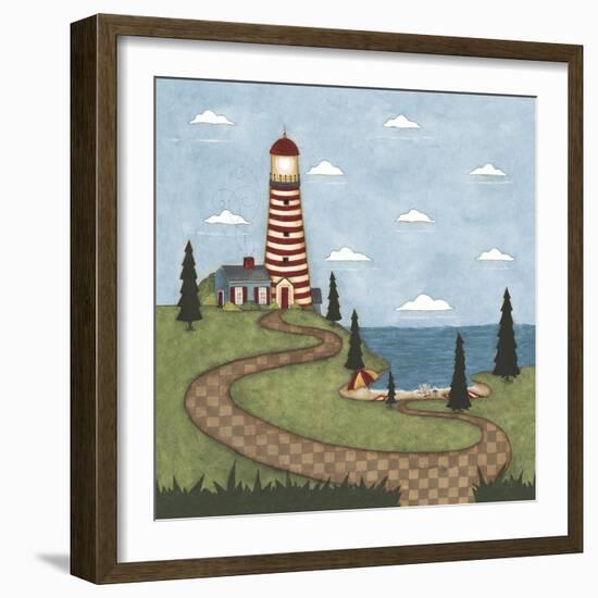 Red and White Lighthouse-Robin Betterley-Framed Giclee Print