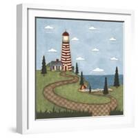 Red and White Lighthouse-Robin Betterley-Framed Giclee Print