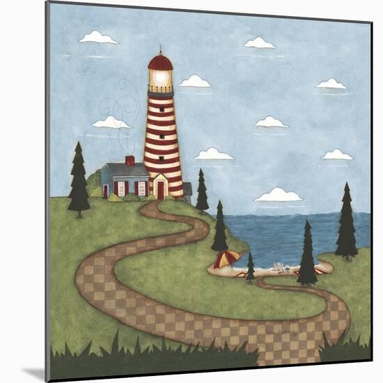 Red and White Lighthouse-Robin Betterley-Mounted Giclee Print