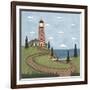 Red and White Lighthouse-Robin Betterley-Framed Giclee Print