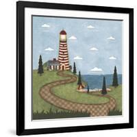 Red and White Lighthouse-Robin Betterley-Framed Giclee Print