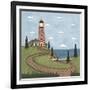 Red and White Lighthouse-Robin Betterley-Framed Giclee Print