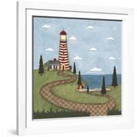 Red and White Lighthouse-Robin Betterley-Framed Giclee Print