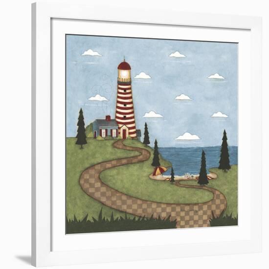 Red and White Lighthouse-Robin Betterley-Framed Giclee Print