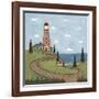 Red and White Lighthouse-Robin Betterley-Framed Giclee Print