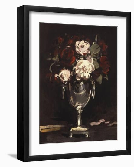 Red and White Roses in a Silver Urn, C.1897-Samuel John Peploe-Framed Giclee Print