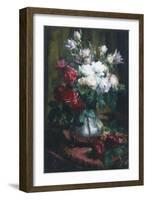 Red and White Roses-Frans Mortelmans-Framed Giclee Print