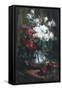 Red and White Roses-Frans Mortelmans-Framed Stretched Canvas