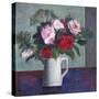 Red and White Roses-Ruth Addinall-Stretched Canvas