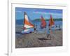 Red and White Sails, Abersoch-Andrew Macara-Framed Giclee Print