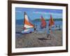 Red and White Sails, Abersoch-Andrew Macara-Framed Giclee Print