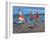 Red and White Sails, Abersoch-Andrew Macara-Framed Giclee Print