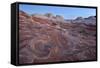 Red and White Sandstone Swirls at Dawn-James Hager-Framed Stretched Canvas