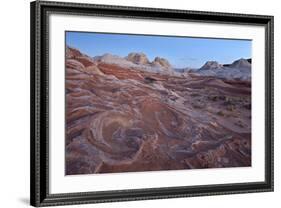 Red and White Sandstone Swirls at Dawn-James Hager-Framed Photographic Print