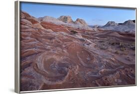 Red and White Sandstone Swirls at Dawn-James Hager-Framed Photographic Print