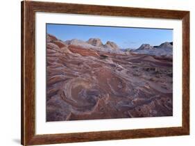 Red and White Sandstone Swirls at Dawn-James Hager-Framed Photographic Print