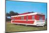 Red and White Travel Trailer-Found Image Press-Mounted Photographic Print