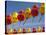 Red and Yellow Chinese Lanterns Hung for New Years, Kek Lok Si Temple, Island of Penang, Malaysia-Cindy Miller Hopkins-Stretched Canvas