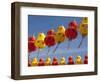 Red and Yellow Chinese Lanterns Hung for New Years, Kek Lok Si Temple, Island of Penang, Malaysia-Cindy Miller Hopkins-Framed Photographic Print