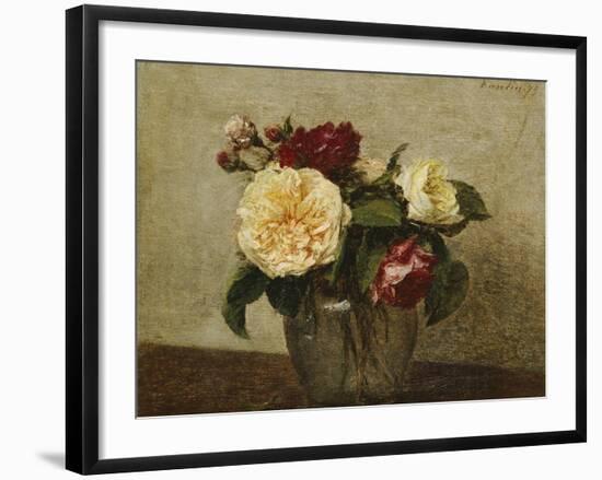 Red and Yellow Roses, 1879-Henri Fantin-Latour-Framed Giclee Print