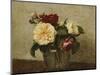 Red and Yellow Roses, 1879-Henri Fantin-Latour-Mounted Premium Giclee Print