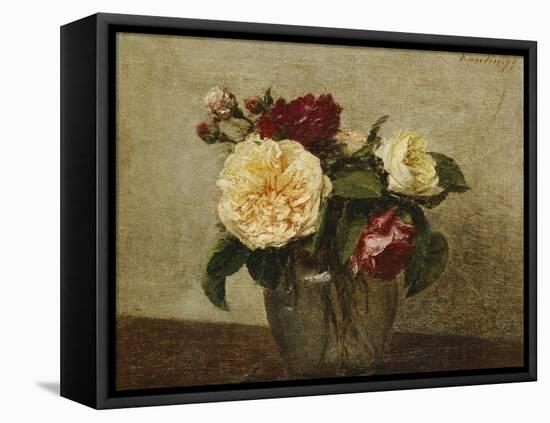 Red and Yellow Roses, 1879-Henri Fantin-Latour-Framed Stretched Canvas