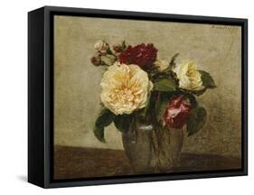 Red and Yellow Roses, 1879-Henri Fantin-Latour-Framed Stretched Canvas