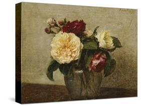 Red and Yellow Roses, 1879-Henri Fantin-Latour-Stretched Canvas