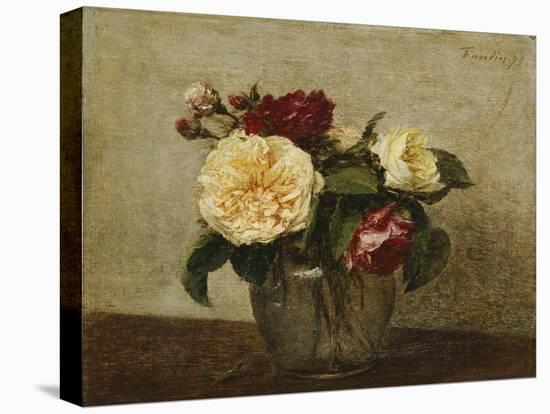 Red and Yellow Roses, 1879-Ignace Henri Jean Fantin-Latour-Stretched Canvas