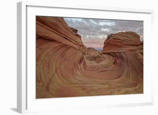 Red and Yellow Sandstone Wave Channel-James Hager-Framed Photographic Print