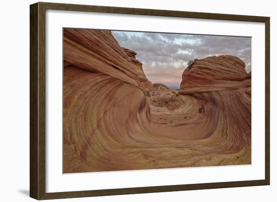 Red and Yellow Sandstone Wave Channel-James Hager-Framed Photographic Print