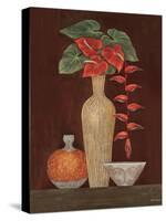 Red Anthuriums-Eva Misa-Stretched Canvas