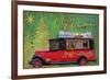 Red Antique Christmas Car-Cora Niele-Framed Giclee Print