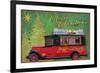 Red Antique Christmas Car-Cora Niele-Framed Giclee Print