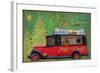 Red Antique Christmas Car-Cora Niele-Framed Giclee Print