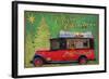 Red Antique Christmas Car-Cora Niele-Framed Giclee Print