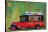 Red Antique Christmas Car-Cora Niele-Stretched Canvas