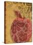 Red Apple Damask-Diane Stimson-Stretched Canvas