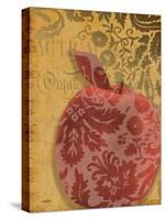 Red Apple Damask-Diane Stimson-Stretched Canvas