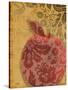 Red Apple Damask-Diane Stimson-Stretched Canvas