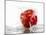 Red Apple with Splashing Water-Michael Löffler-Mounted Photographic Print