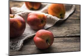 Red Apples and Towel on the Old Boards Horizontal-Denis Karpenkov-Mounted Photographic Print