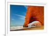 Red Archs on Atlantic Ocean Coast. Marocco-SJ Travel Photo and Video-Framed Photographic Print