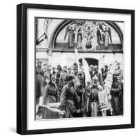 Red Army Men Confiscating Church Treasures of the Simonov Monastery, Moscow, USSR, 1925-null-Framed Giclee Print