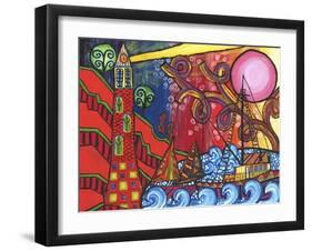 Red at Night-Debra Denise Purcell-Framed Giclee Print